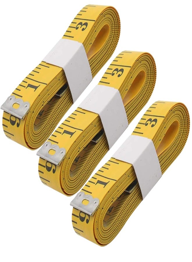 أيونيكس شريط قياس بوصة من IONIX، شريط قياس، شريط قياس، شريط قياس، شريط قياس بوصة لقياس الجسم، للخياطة، الخياطة، صناعة الملابس، 150 سم (عبوة صفراء من 013) - Image 1